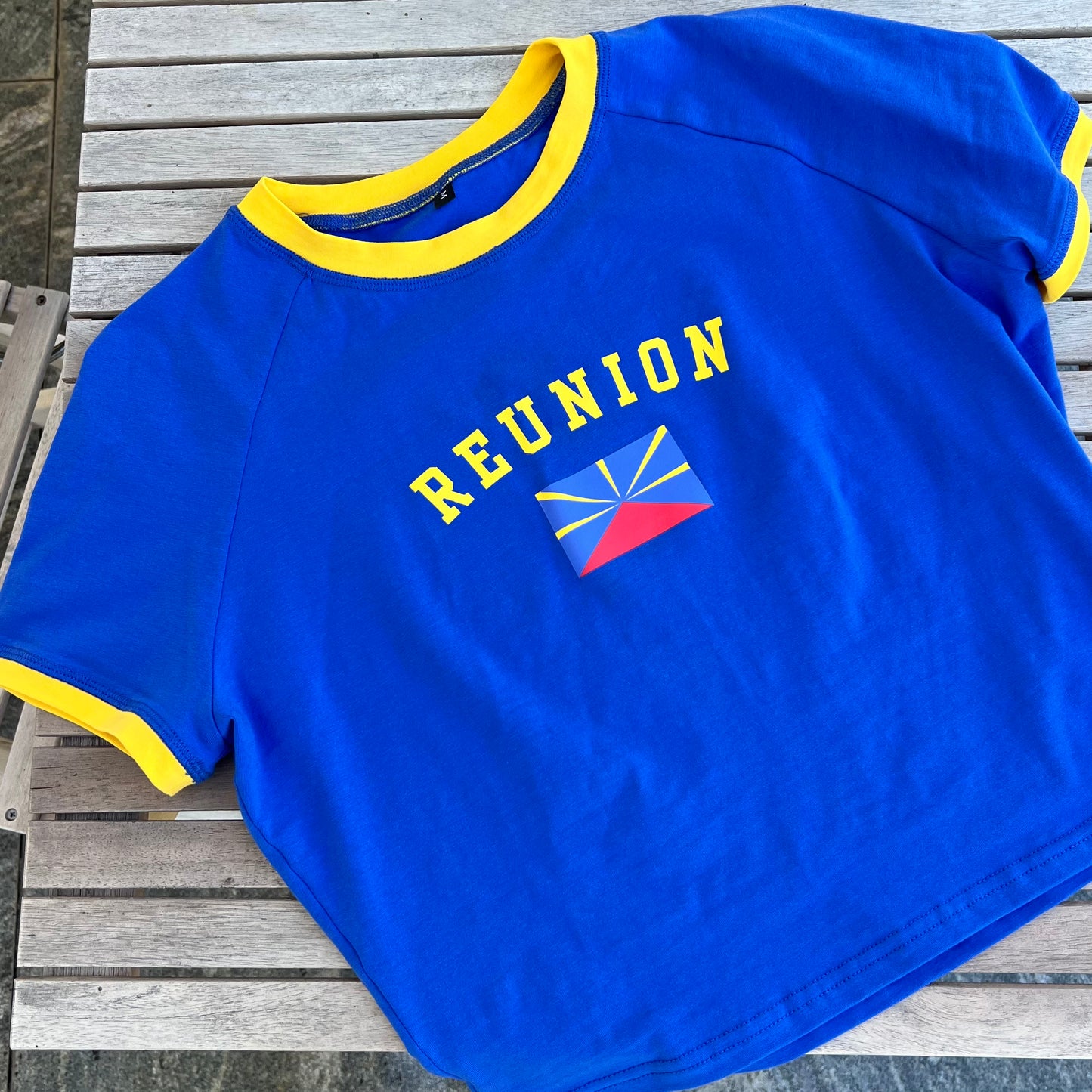 Crop top Réunion Bleu